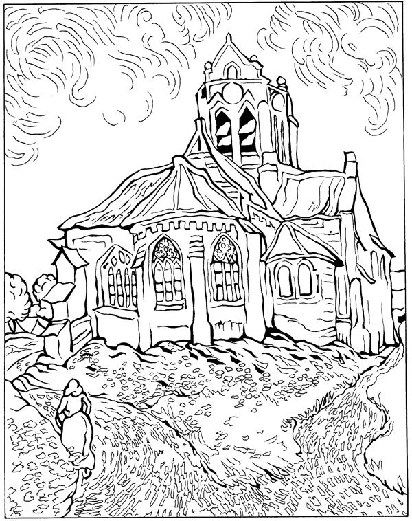 Kids-n-fun.com | 30 coloring pages of Vincent van Gogh